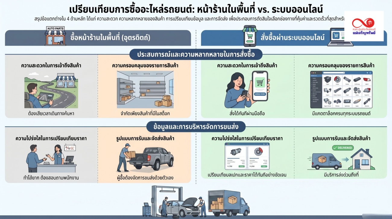 ร้านอะไหล่รถยนต์สั่งออนไลน์ในอุตรดิตถ์
